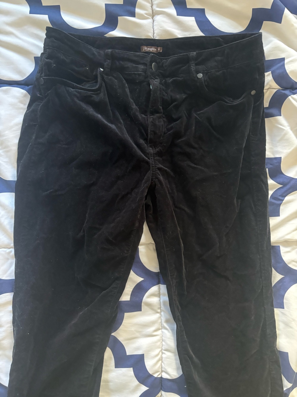 J. McLaughlin Black Athletic Corduroy Pants